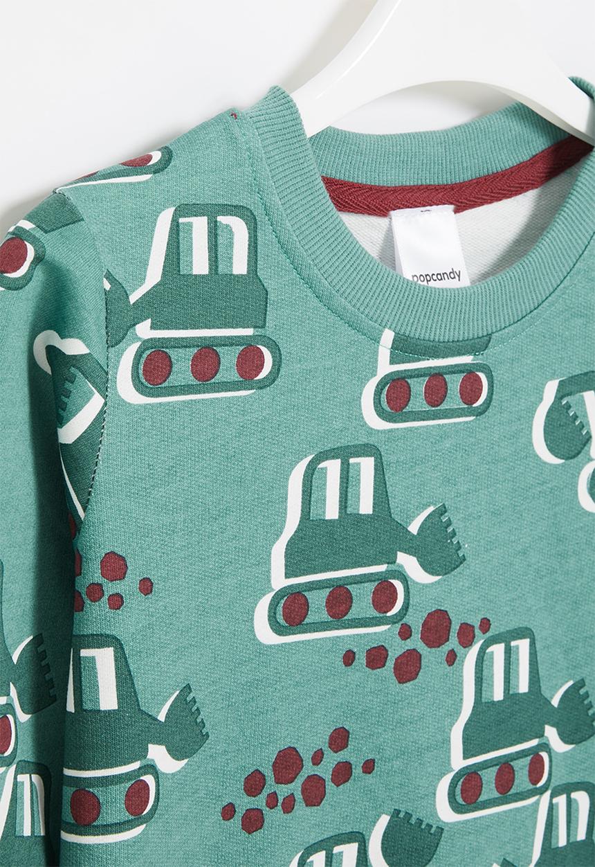 Pop Candy - Boys printed sweater - green 