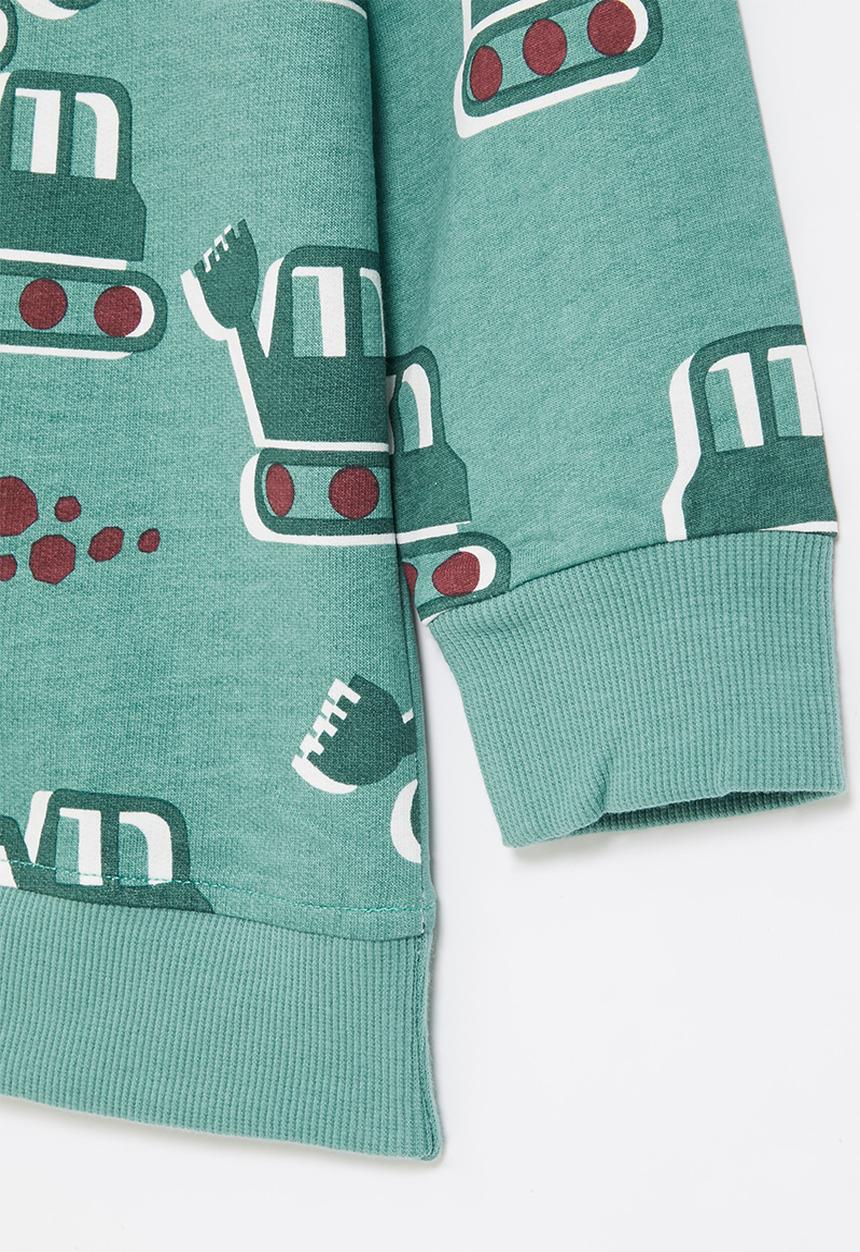 Pop Candy - Boys printed sweater - green 