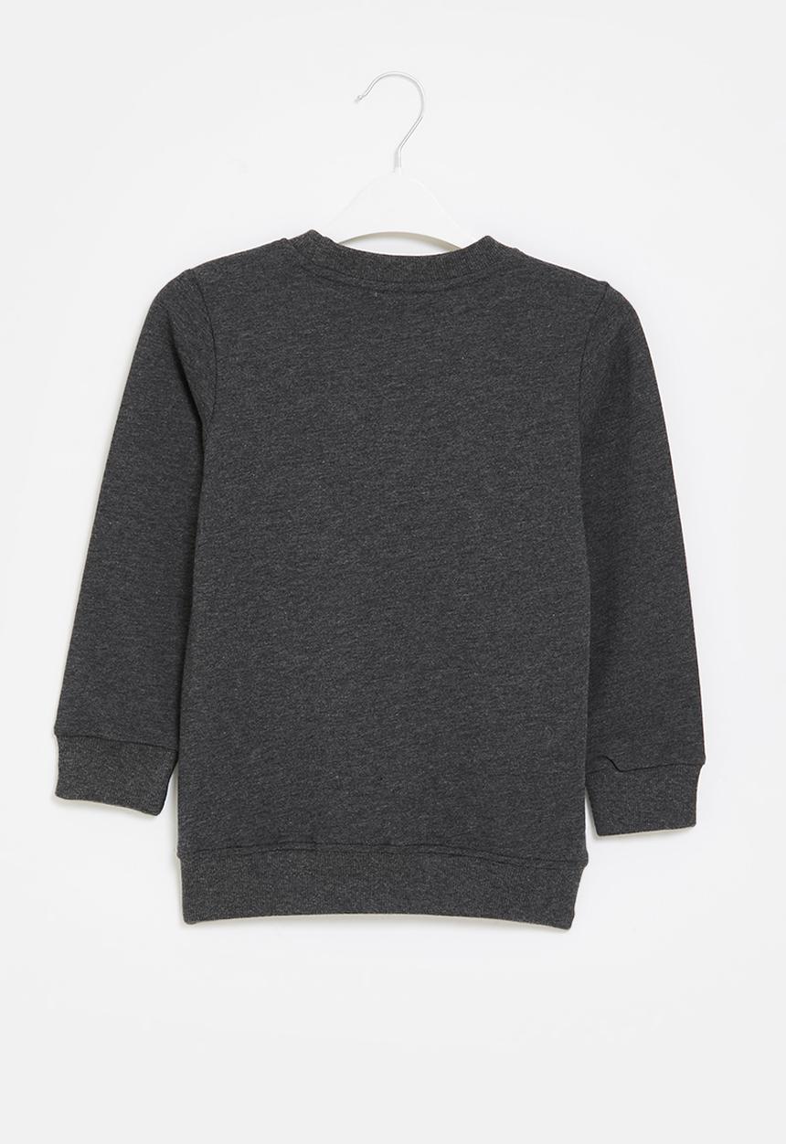 Pop Candy - Boys fleece sweat top - charcoal