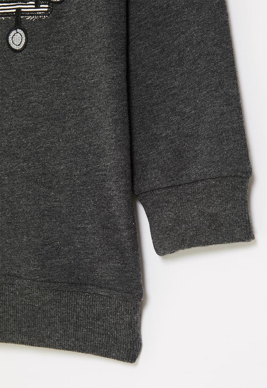 Pop Candy - Boys fleece sweat top - charcoal