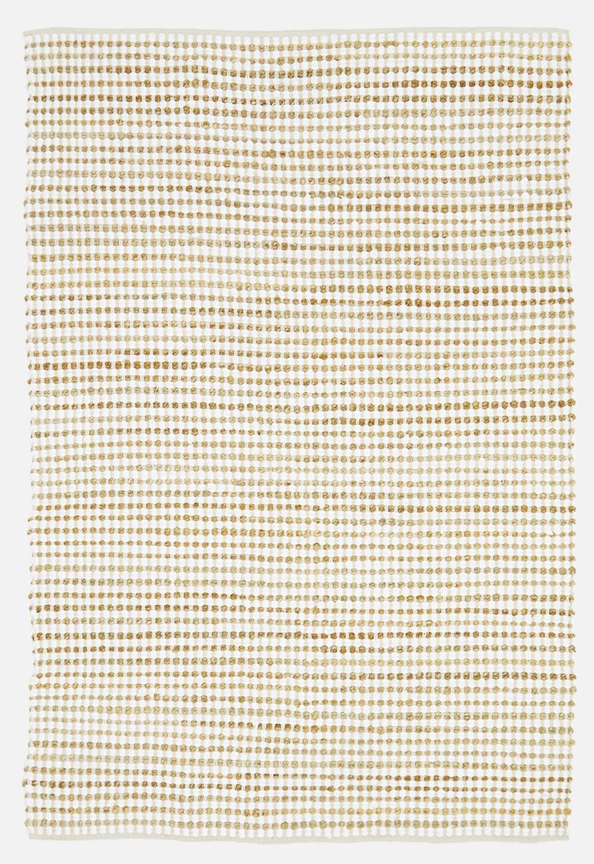 Sixth Floor - Jute & cotton chindi rug - natural/white