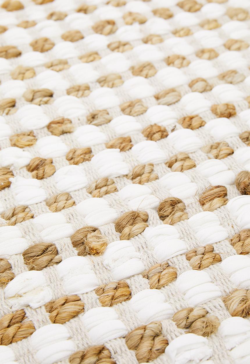 Sixth Floor - Jute & cotton chindi rug - natural/white