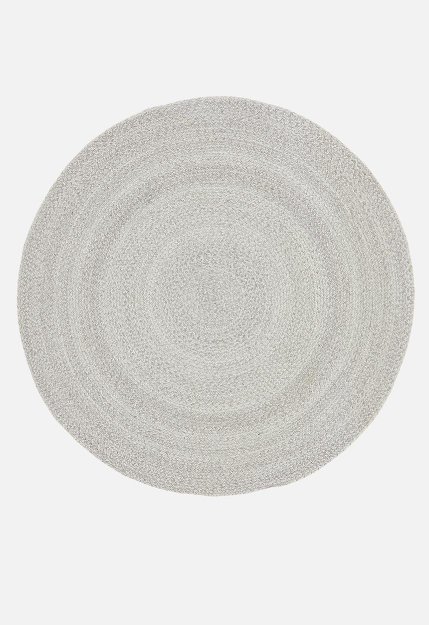 Sixth Floor - Braided round rug - grey