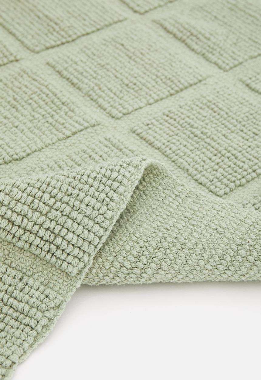 Sixth Floor - Grid bath mat - sage