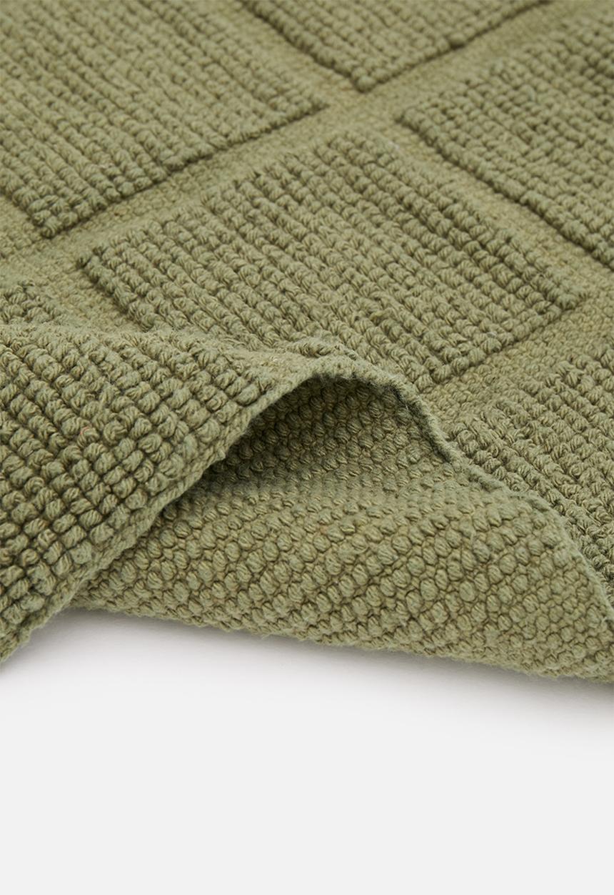 Sixth Floor - Grid bath mat - olive