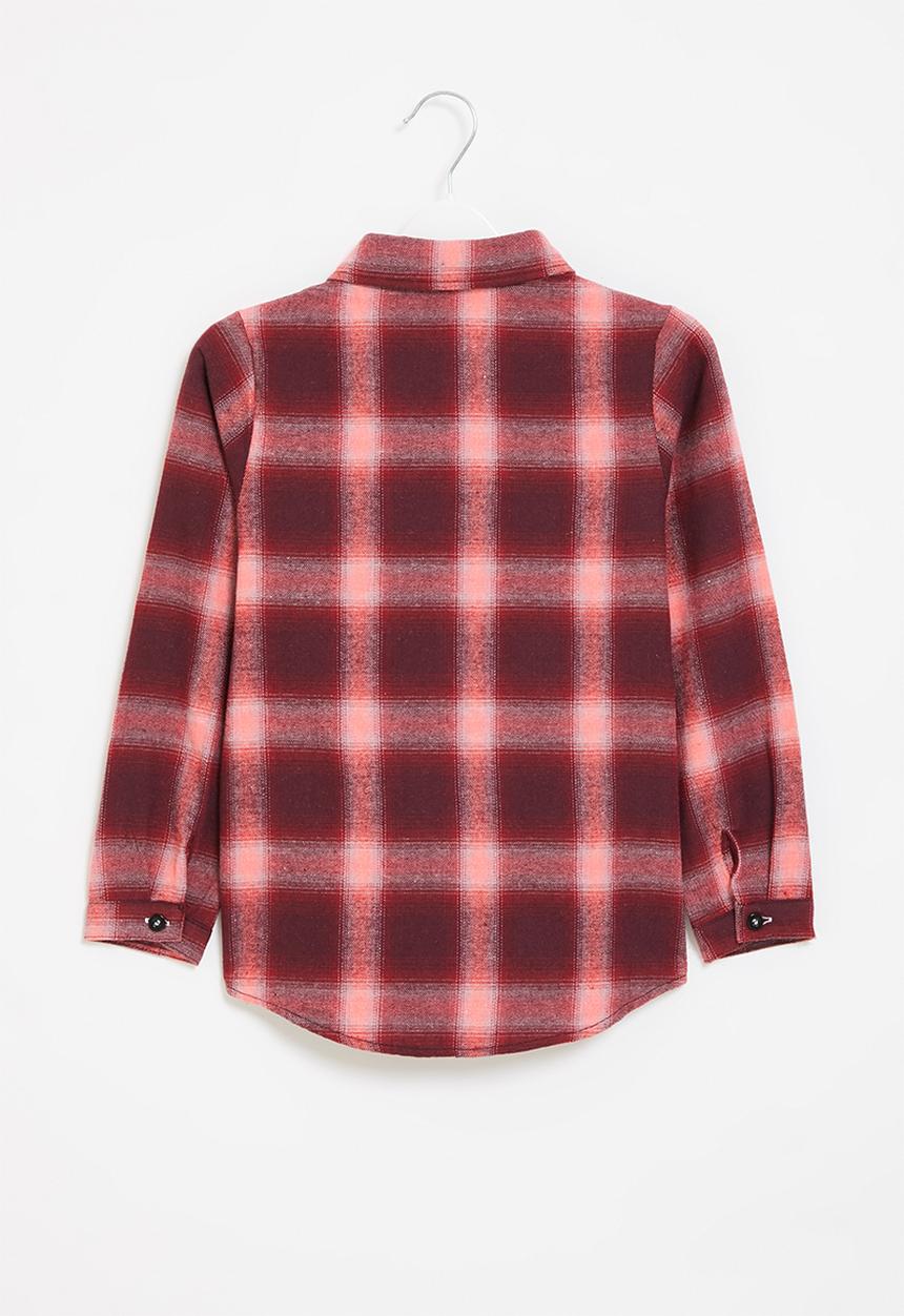 Pop Candy - Girls check shirt - red