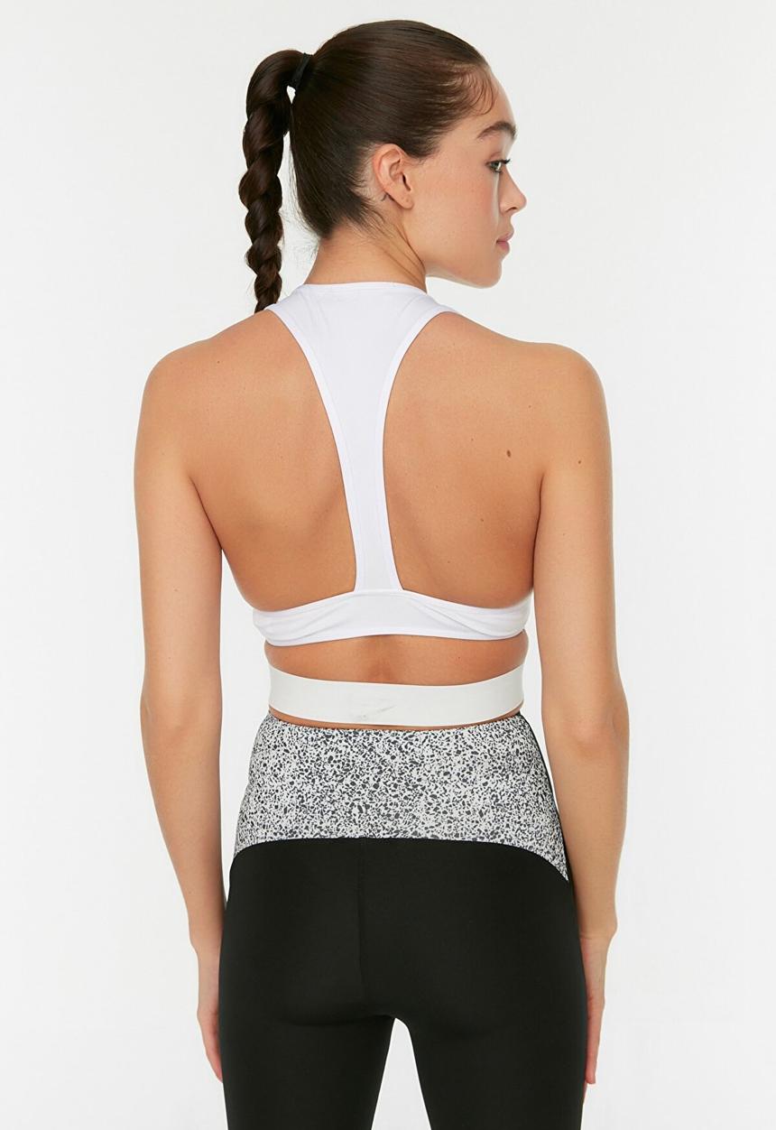 Trendyol - Back detailed sports bra - white