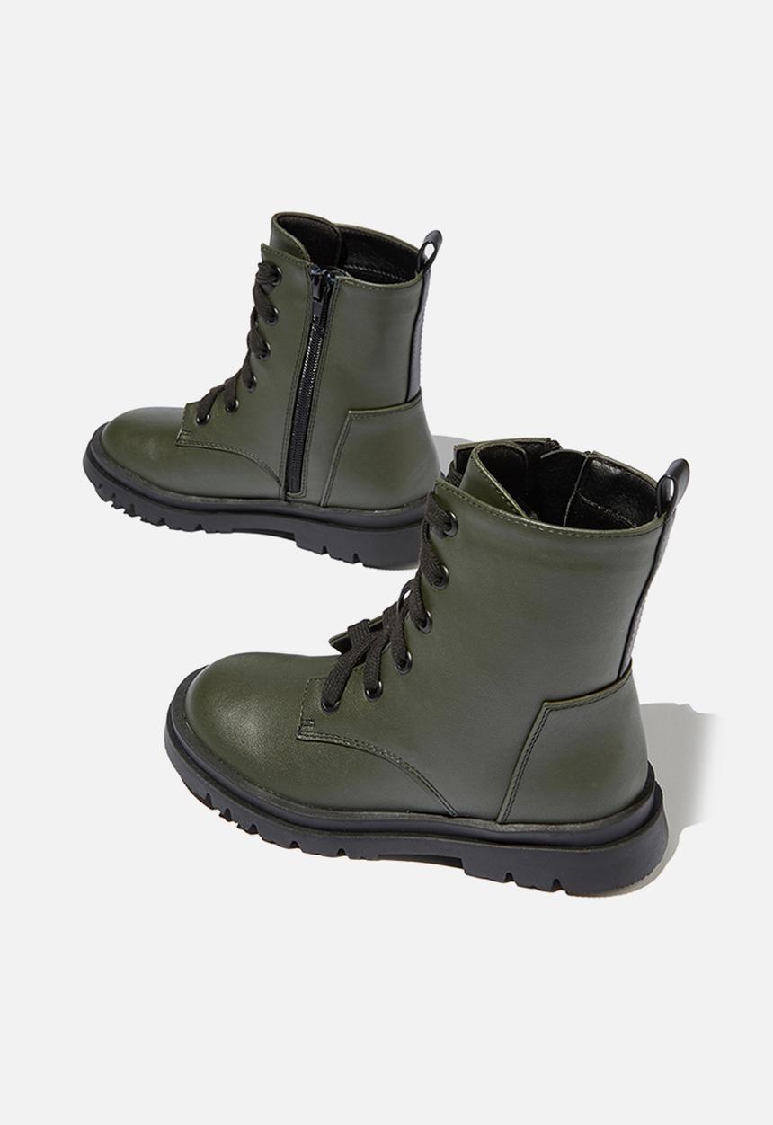 Cotton On - Combat lug boot - khaki
