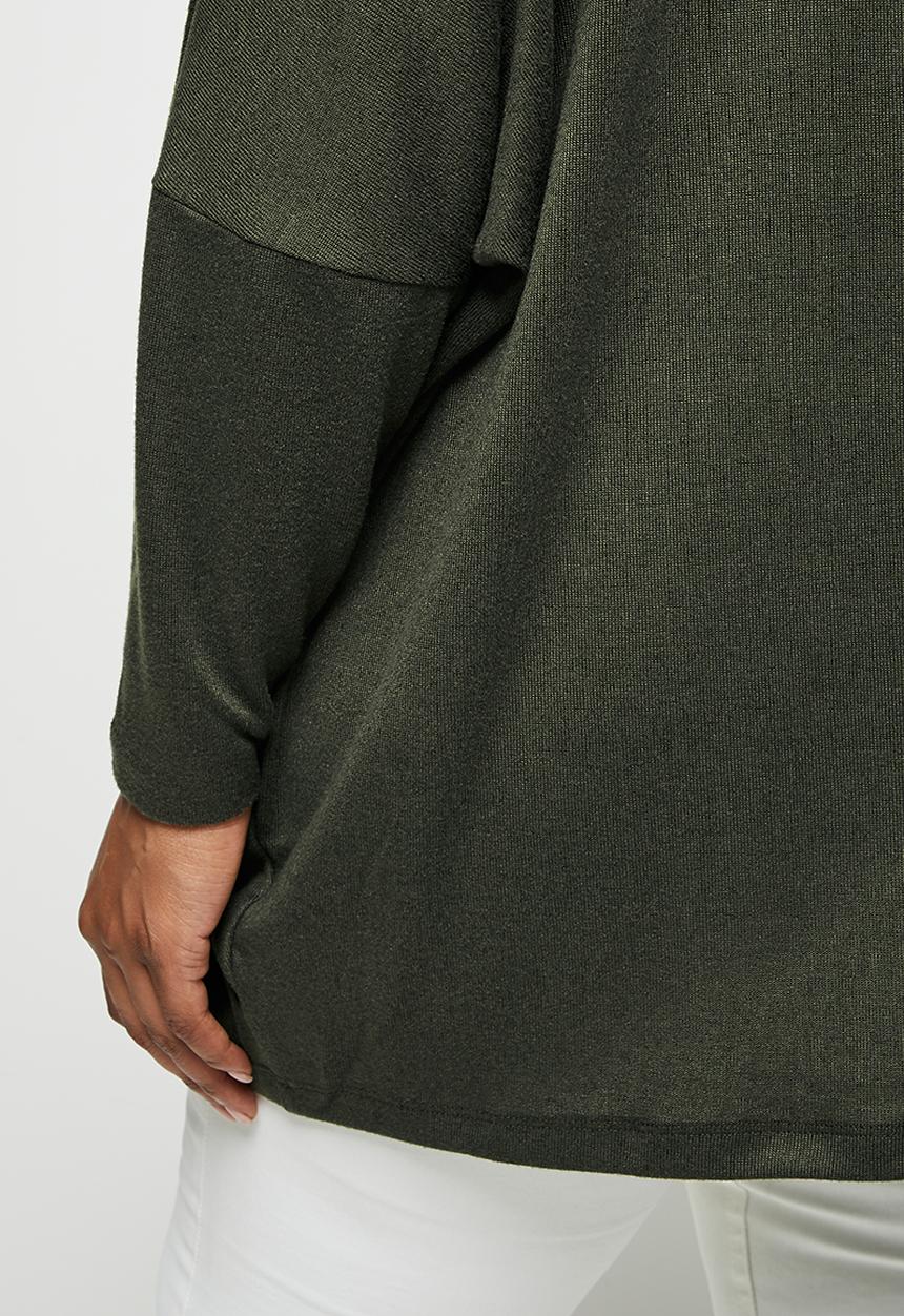 edit Plus - Dolman texture tee - fatigue