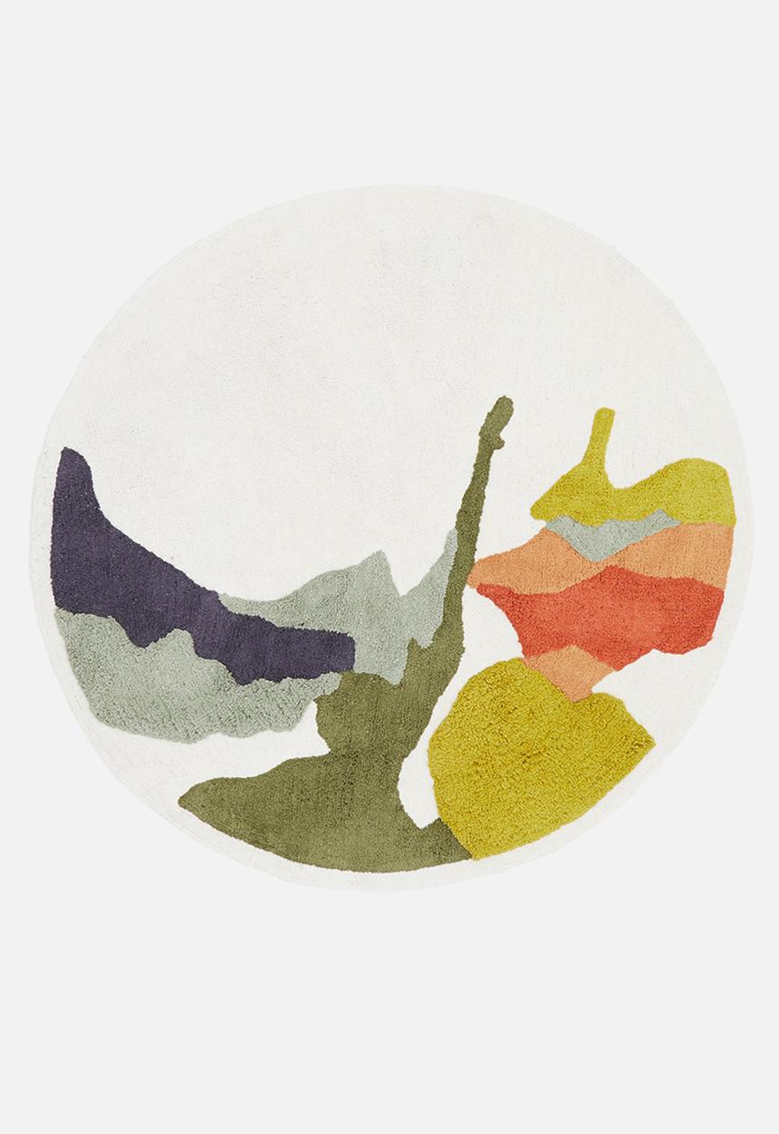 Sixth Floor - Crater round tufted rug - multi