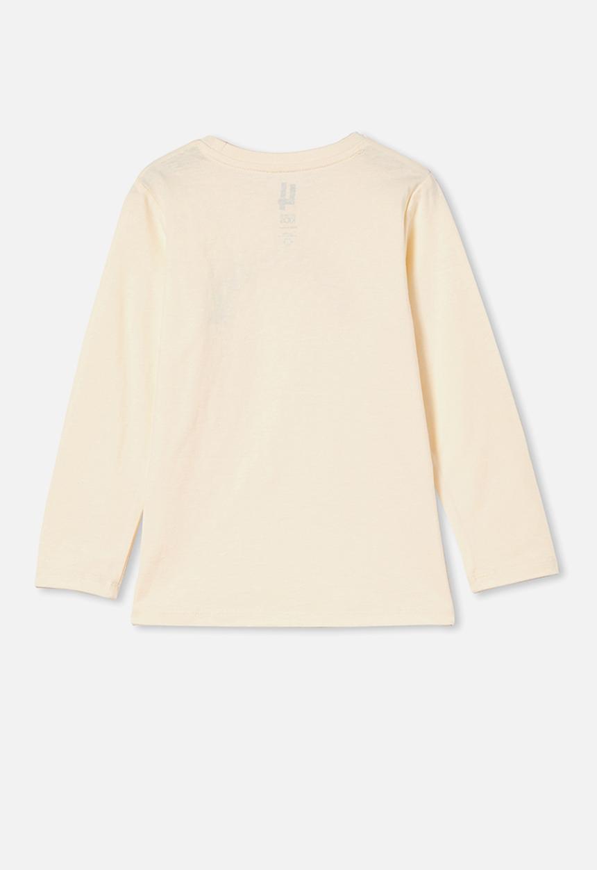 Cotton On - Penelope long sleeve tee - dark vanilla & butterfly rainbow
