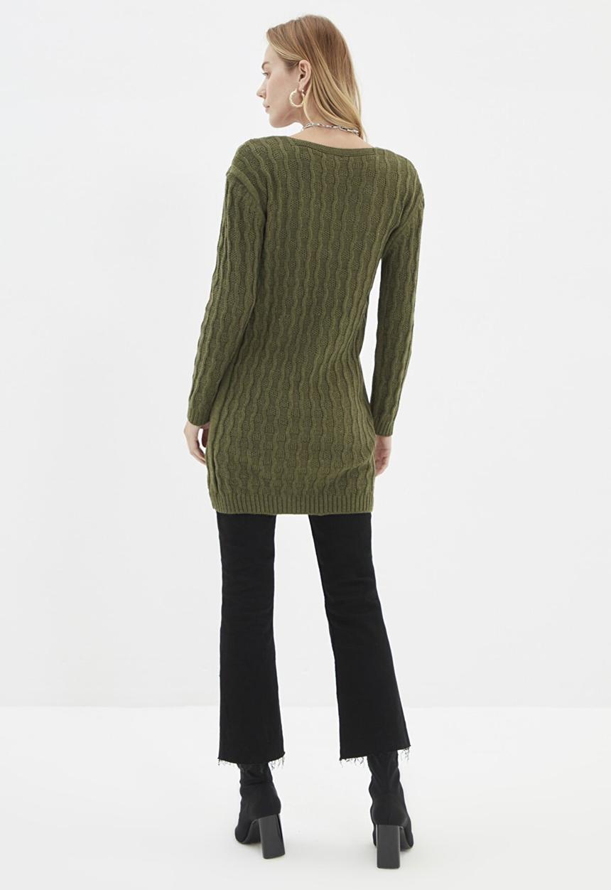 Trendyol - Pocket detailed cardigan - green