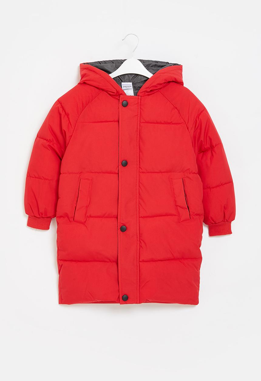 Pop Candy - Boys hooded puffer - red