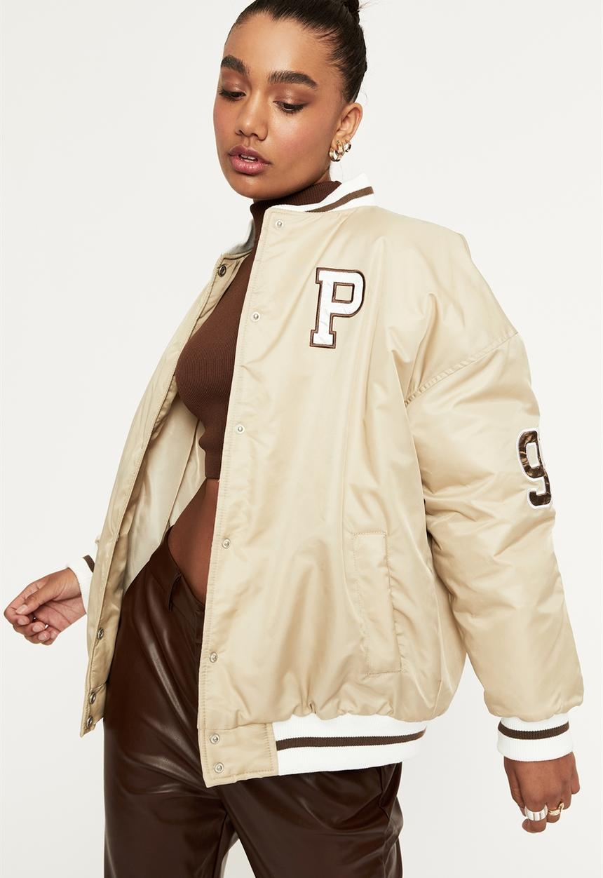 Supré  - Mary kate varsity bomber - cool beige