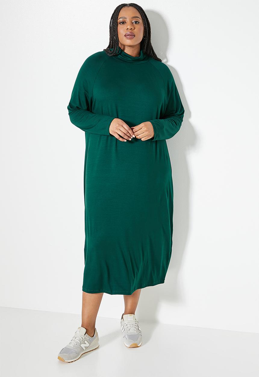 Superbalist - Poloneck column dress - bottle green
