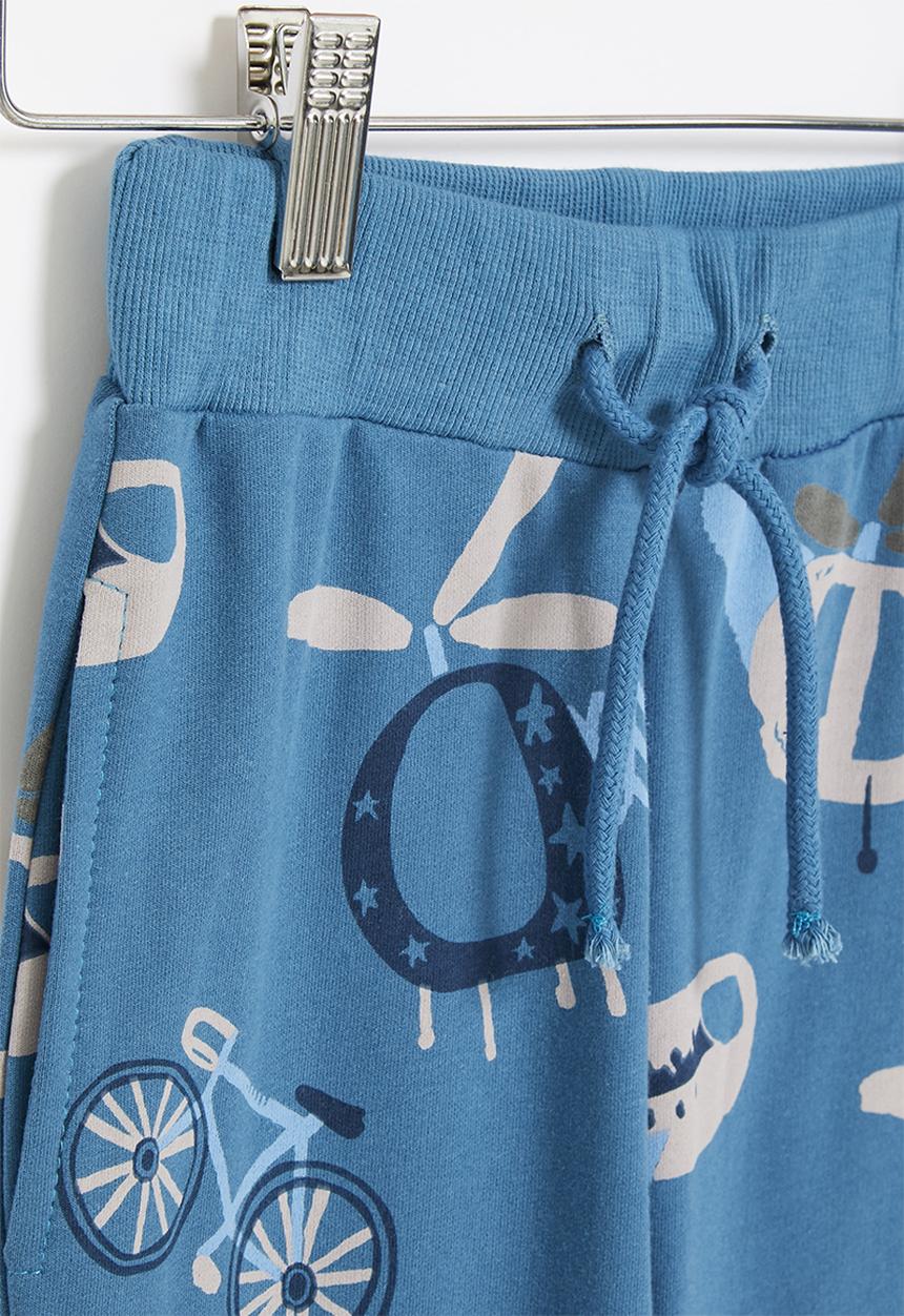 Pop Candy - Fleece printed jogger - blue