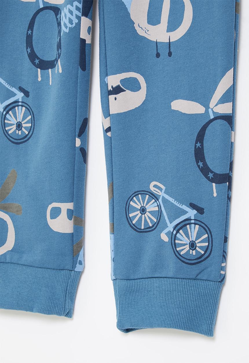 Pop Candy - Fleece printed jogger - blue