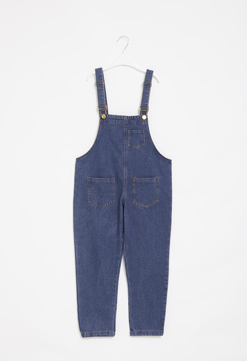 Pop Candy - Girls dungaree - dark blue