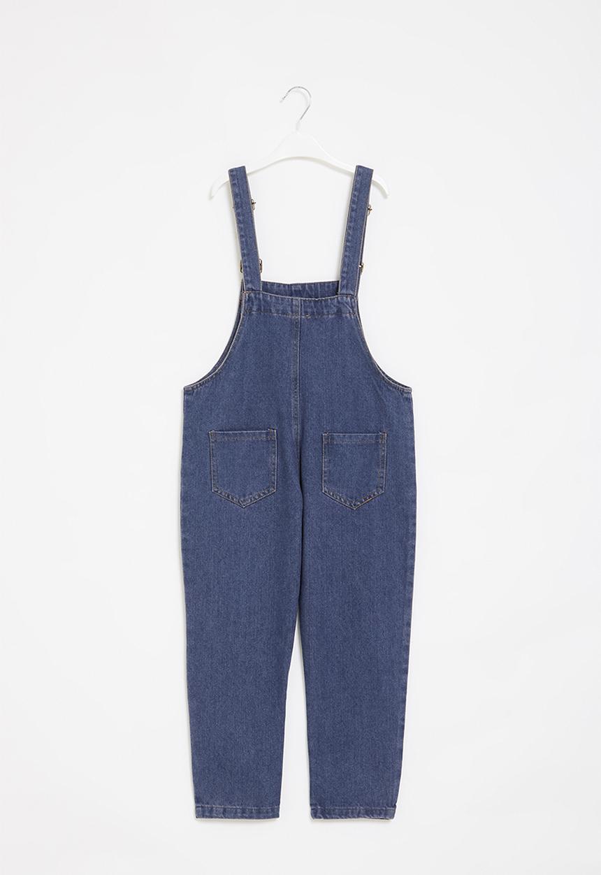 Pop Candy - Girls dungaree - dark blue
