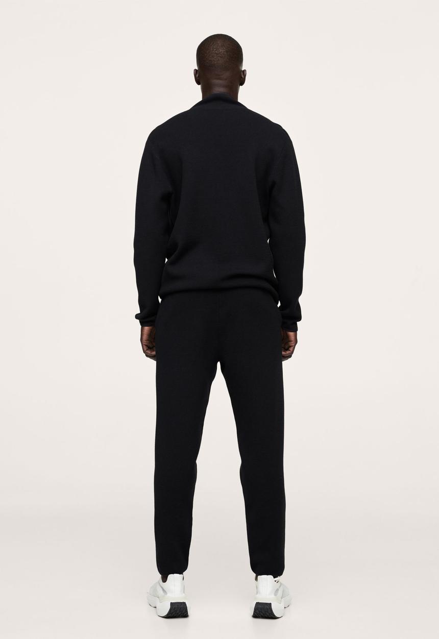 MANGO - Zipped high collar Cardigan luxusc - black