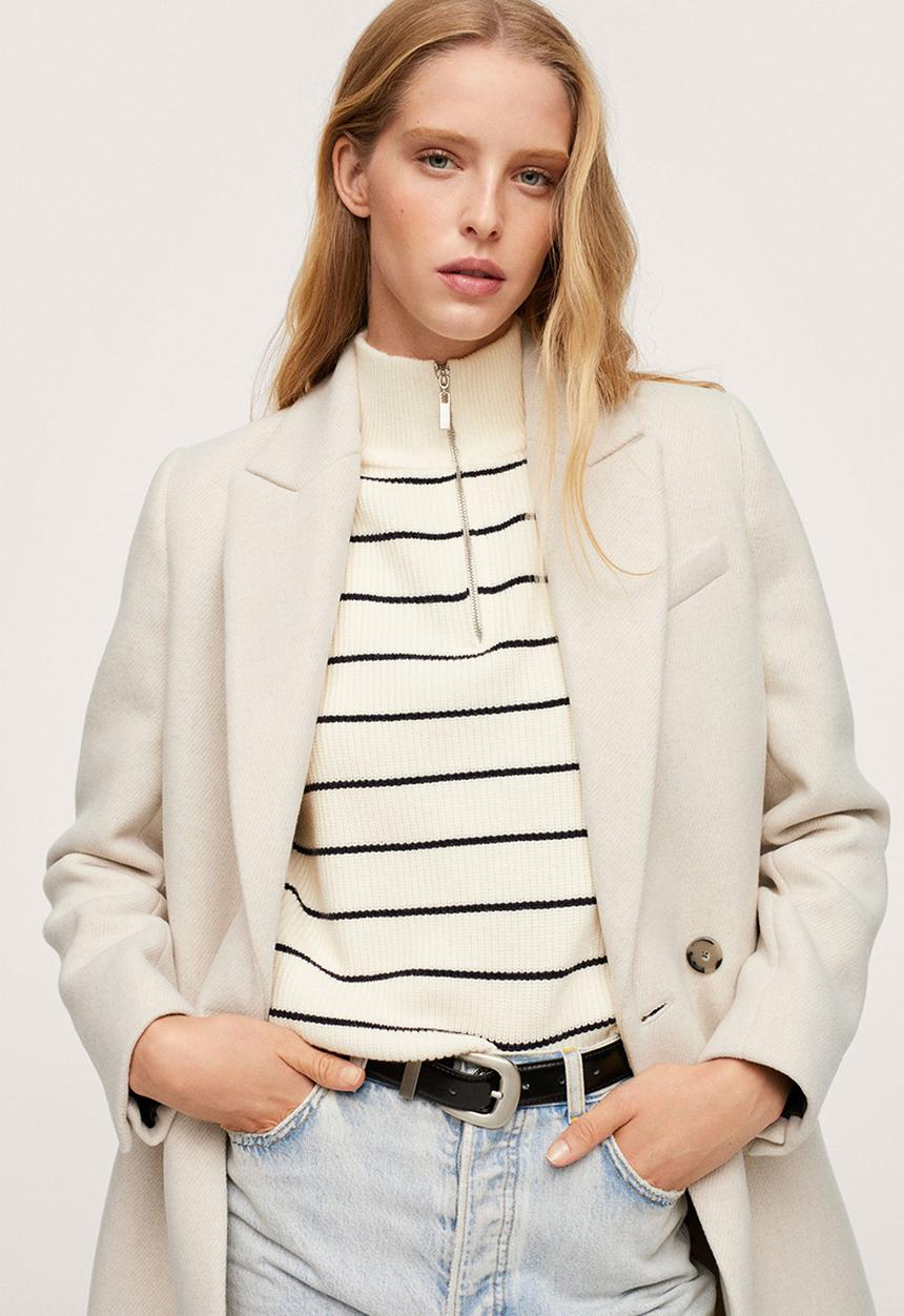 MANGO - Coat dali - stone