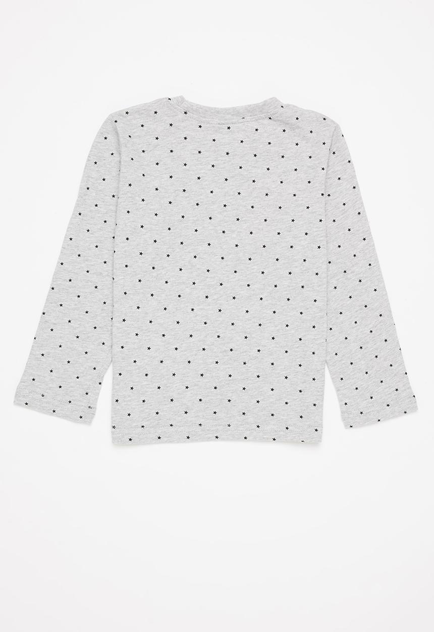 Pop Candy - Girls 2 pack printed long sleeve tee - black & grey 
