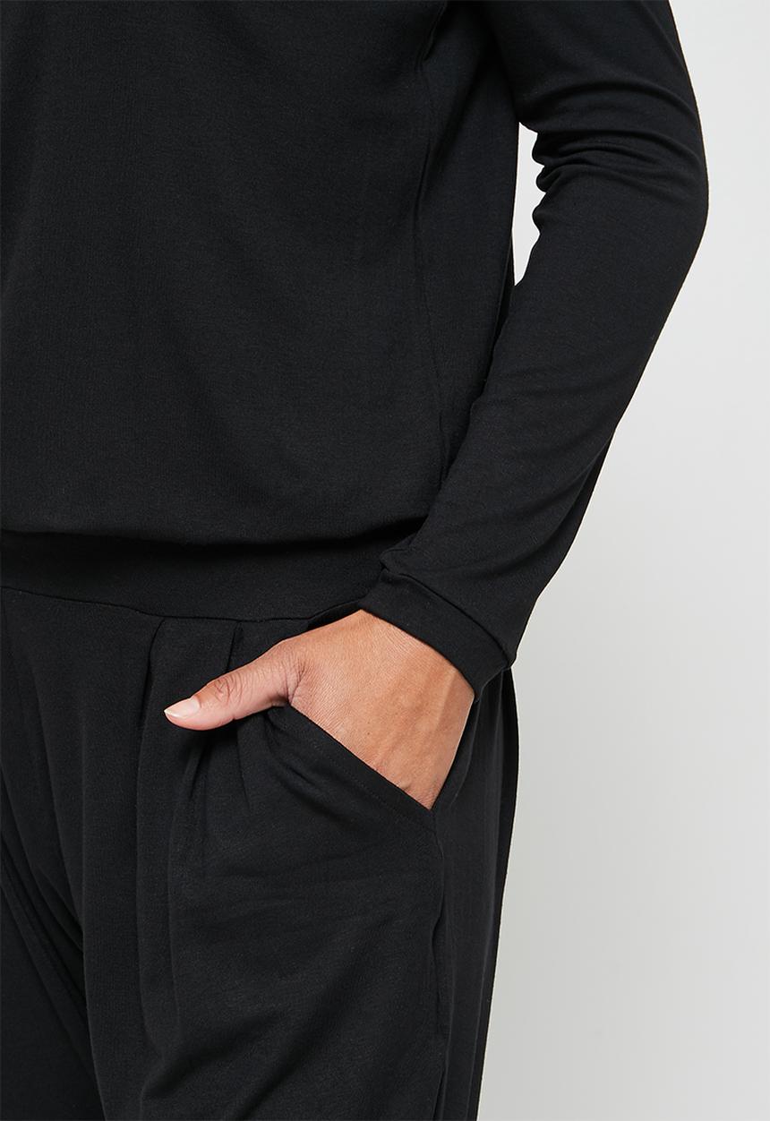 edit - Drop waist harem jumpsuit - black