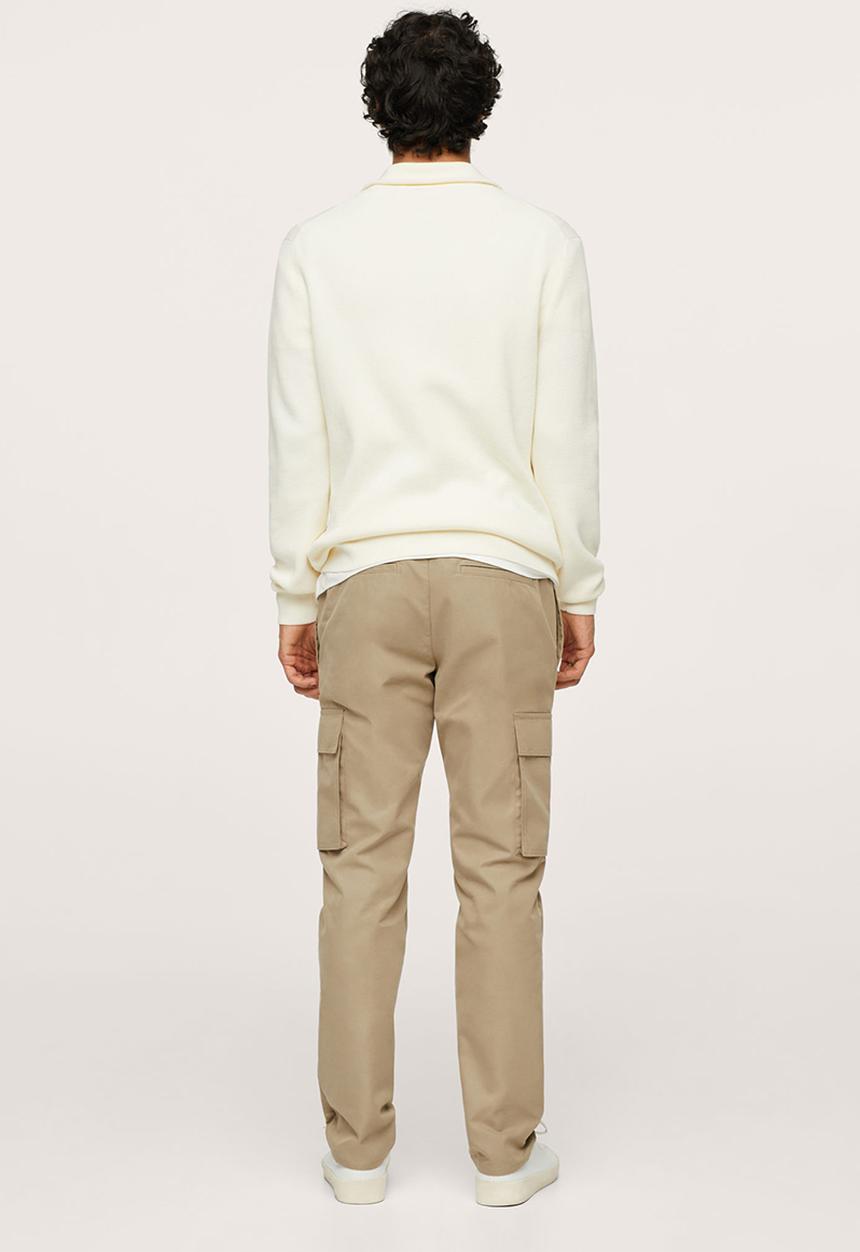 MANGO - Trousers Mercurio  Cargo jogger pants - light beige