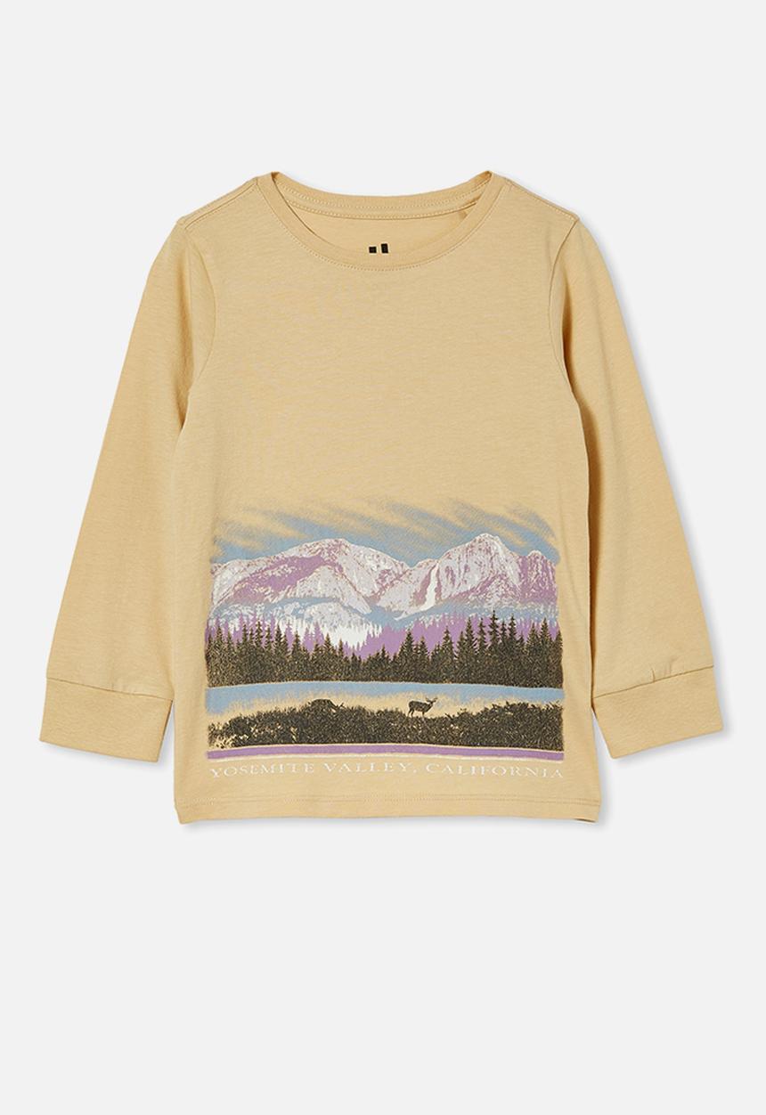 Cotton On - Max long sleeve tee - semolina & yosemite valley