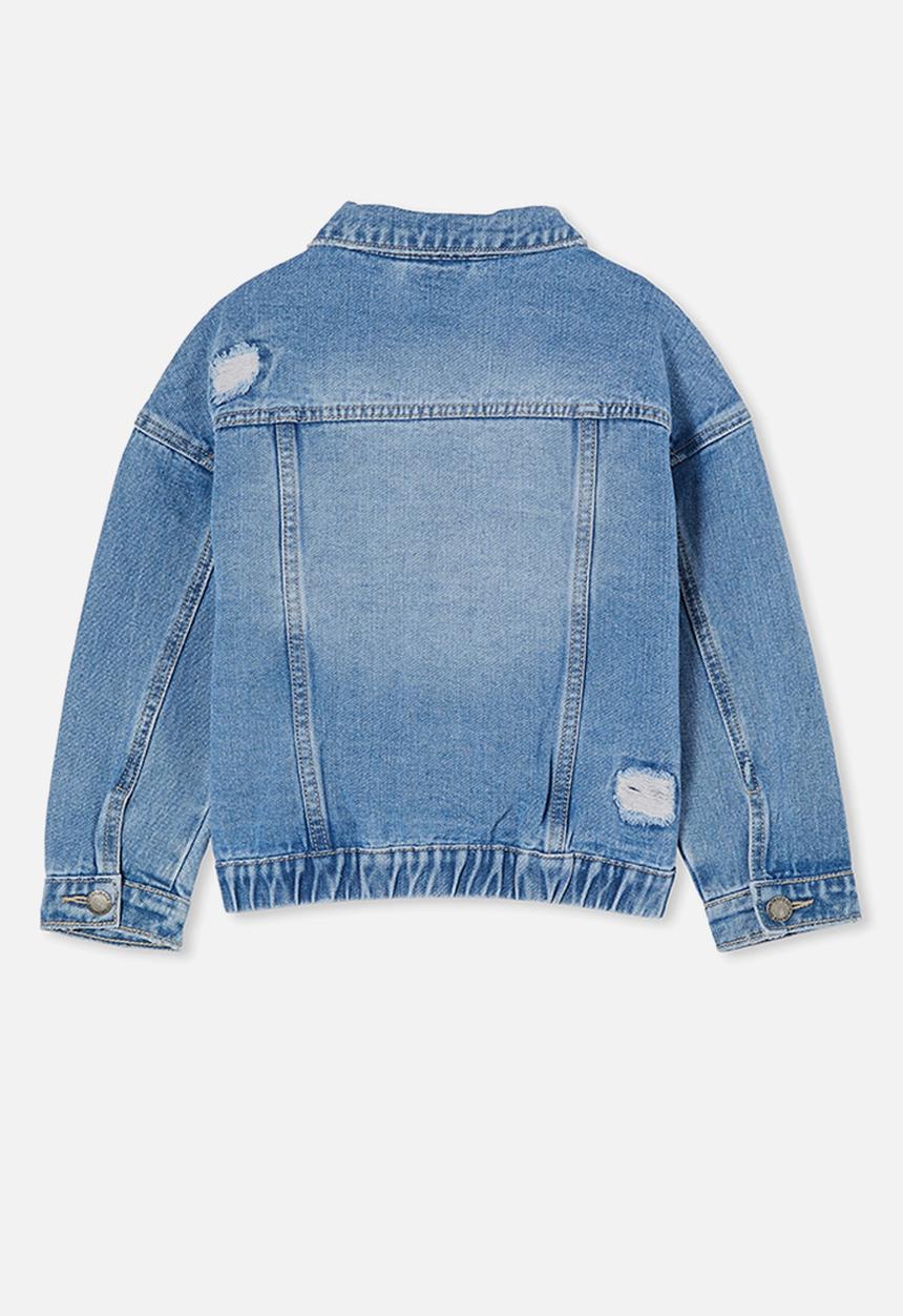 Cotton On - Emmy oversized denim jacket - weekend wash/rips