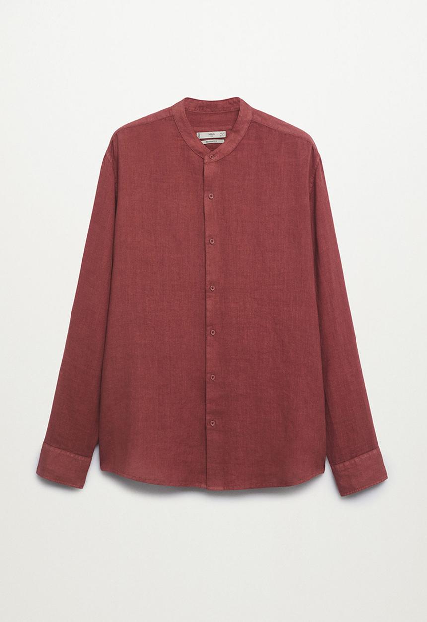 MANGO - Shirt calcuta regular fit - burnt orange