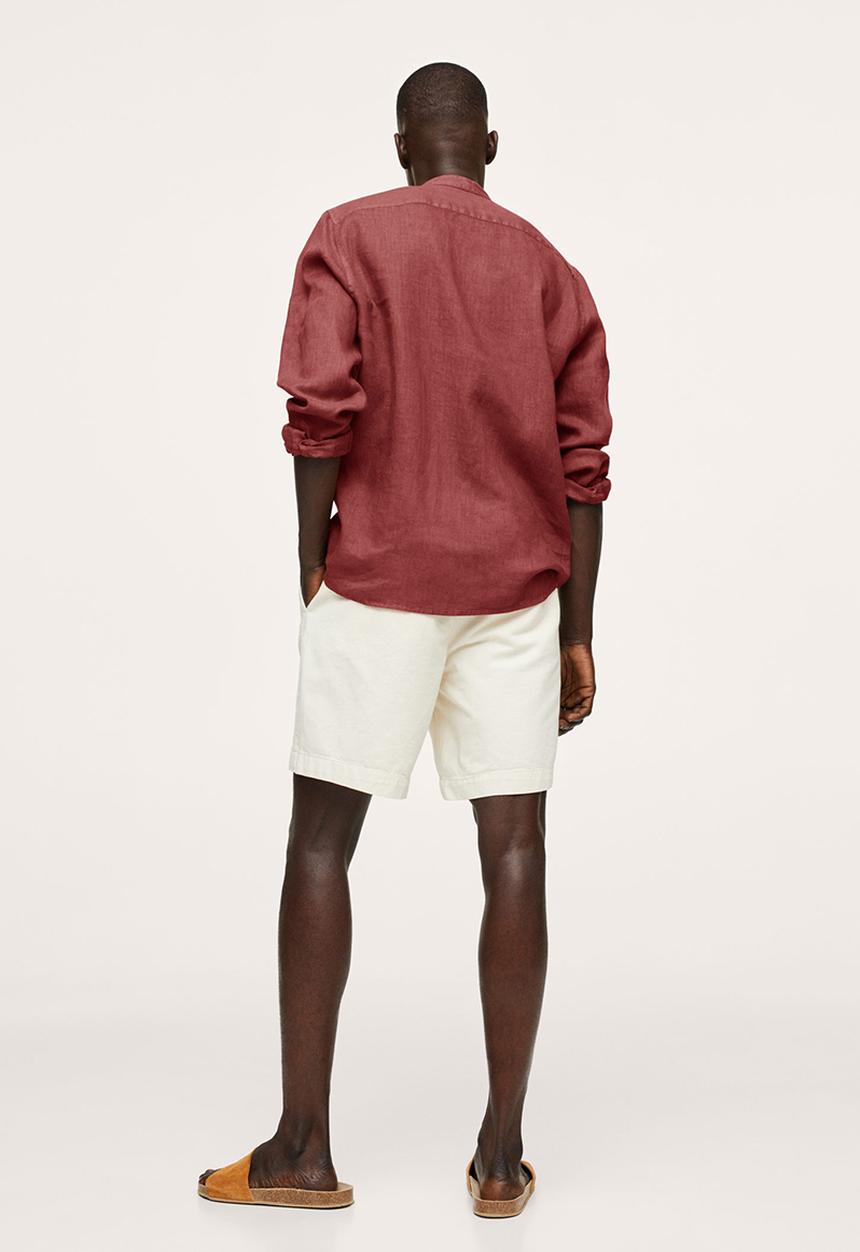 MANGO - Shirt calcuta regular fit - burnt orange
