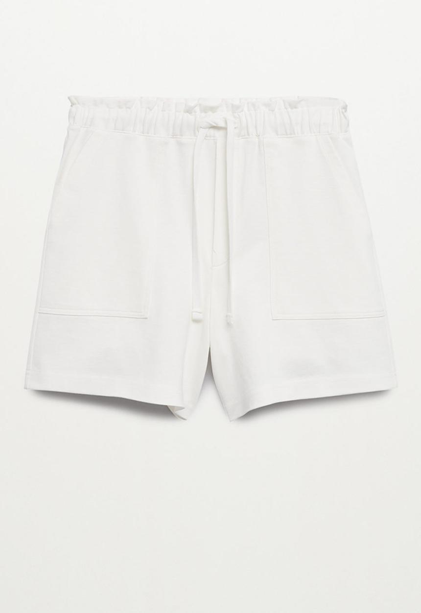 MANGO - Shorts clay - white