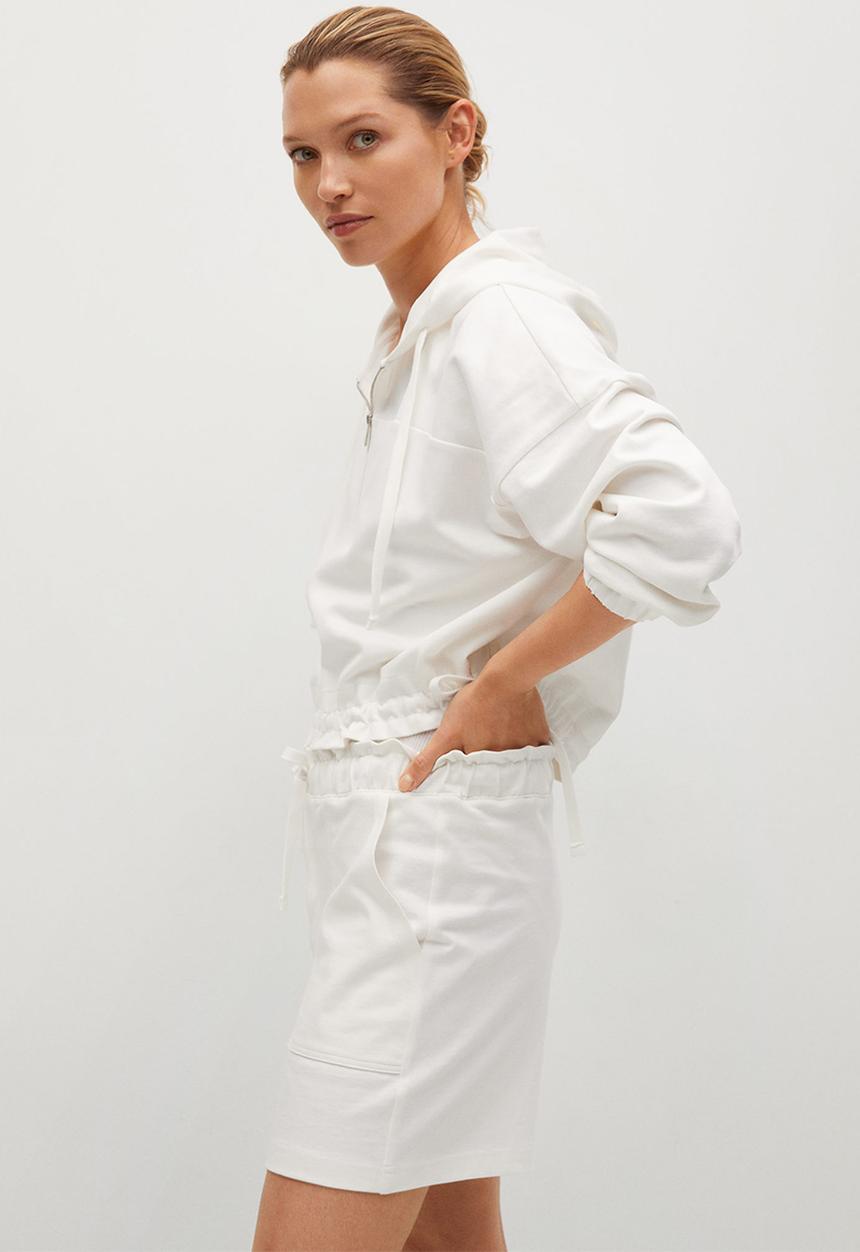 MANGO - Shorts clay - white