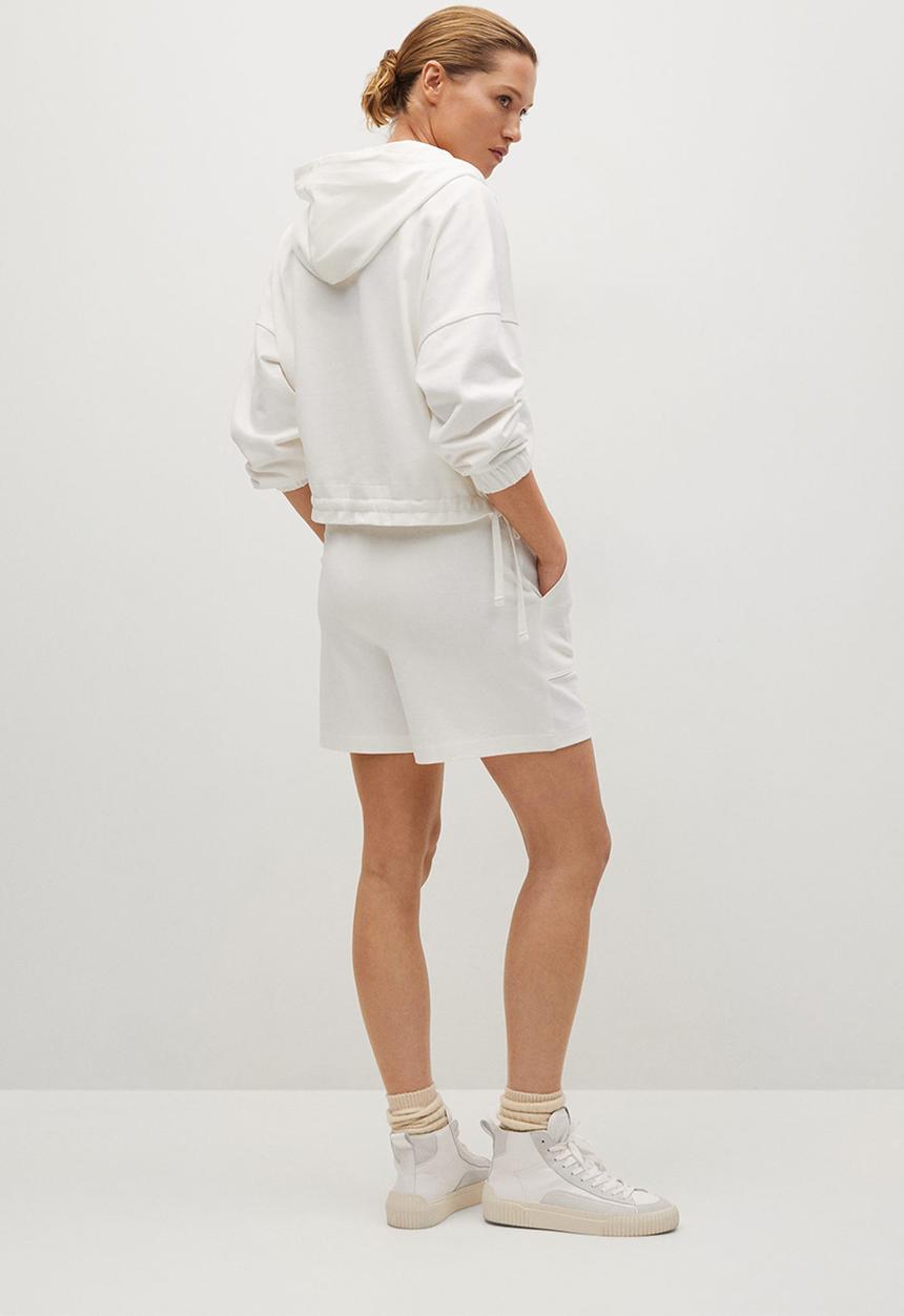 MANGO - Shorts clay - white