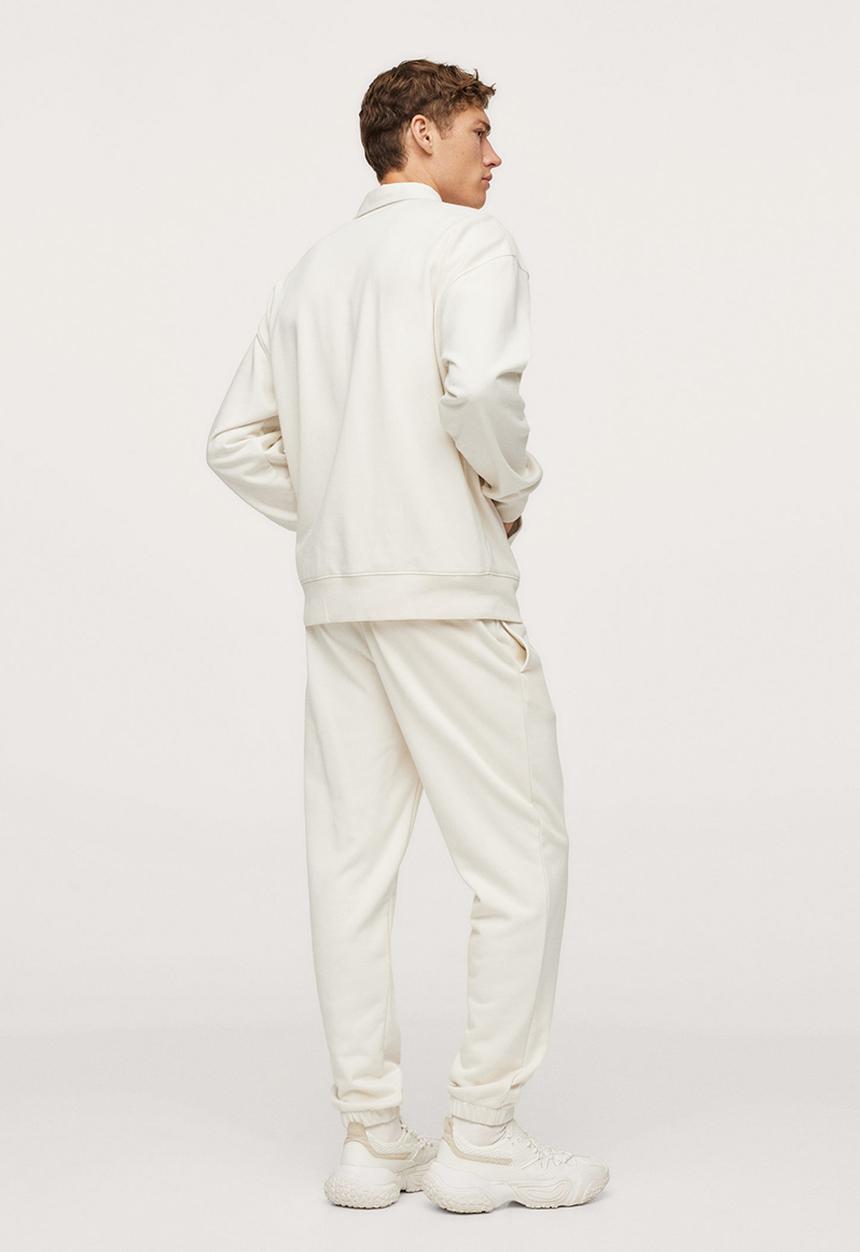 MANGO - Brava Cotton jogger-style trousers - light beige