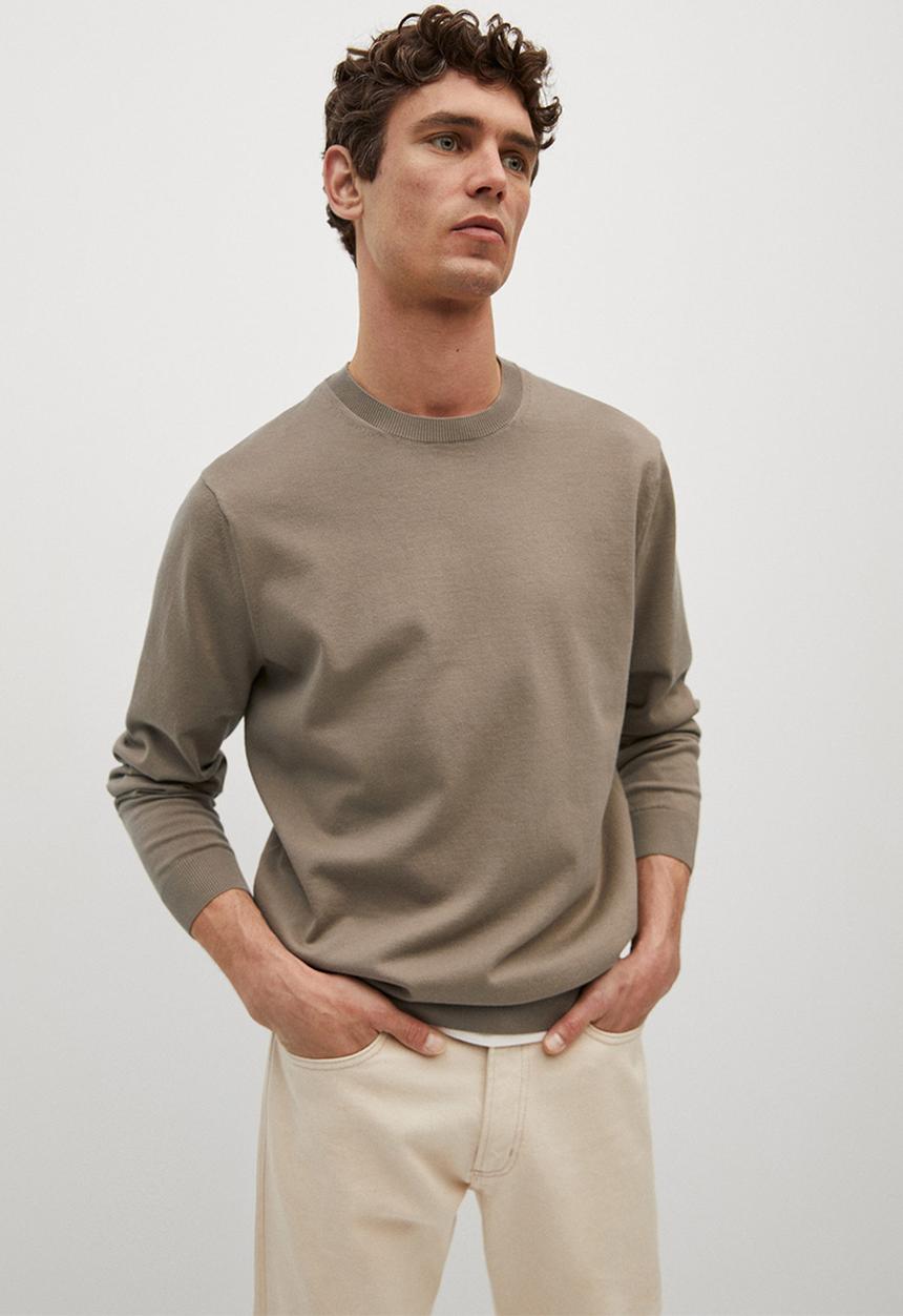 MANGO - Sweater ten  - pastel brown