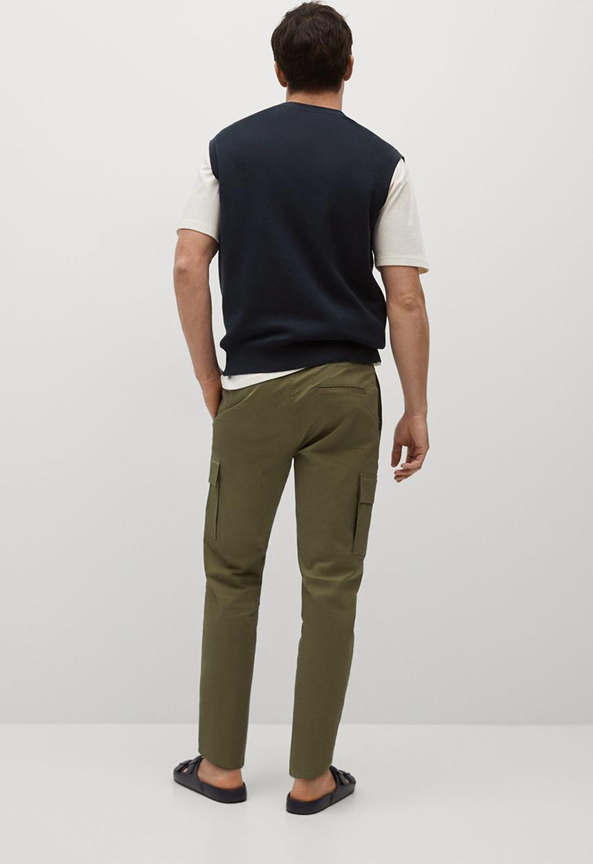 MANGO - Knitted cotton gilet Sweatshirt  bastosv - Navy