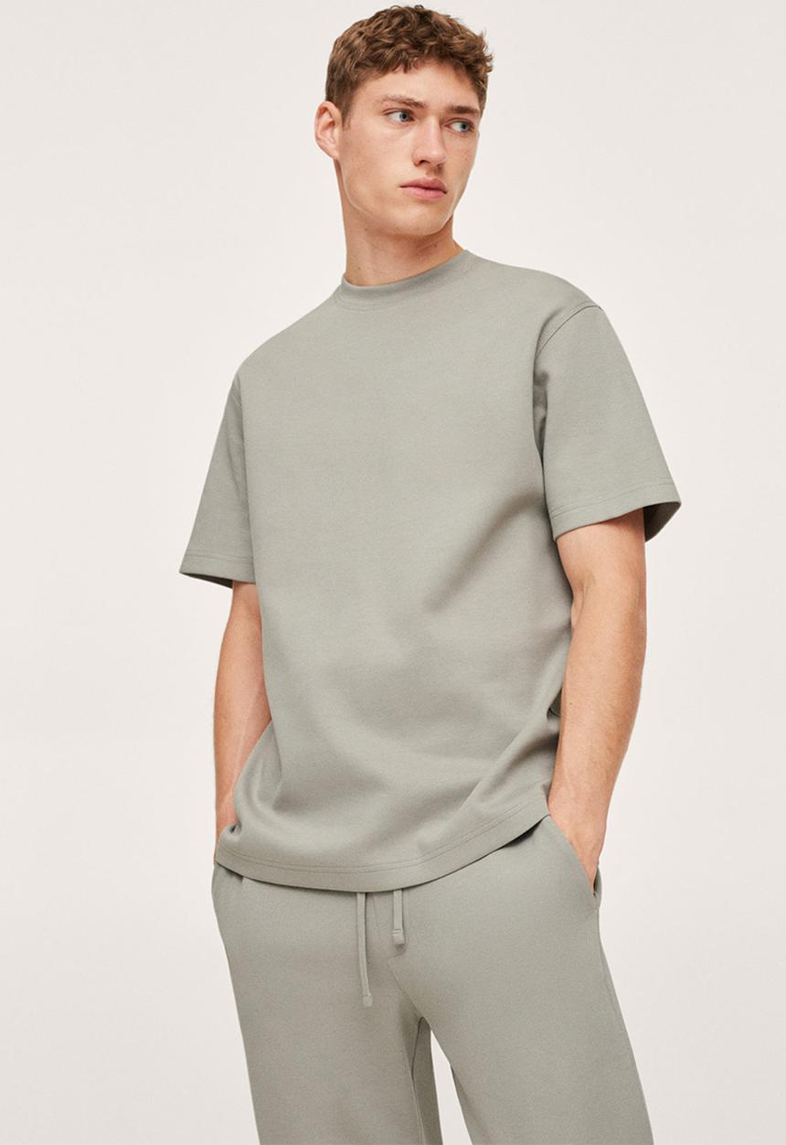 MANGO - T-shirt firos regular fit - green