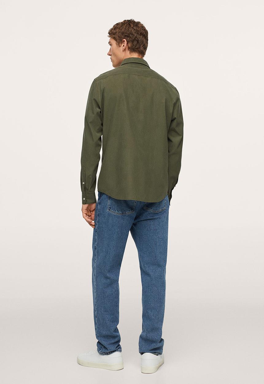 MANGO - Shirt nai slim fit - khaki