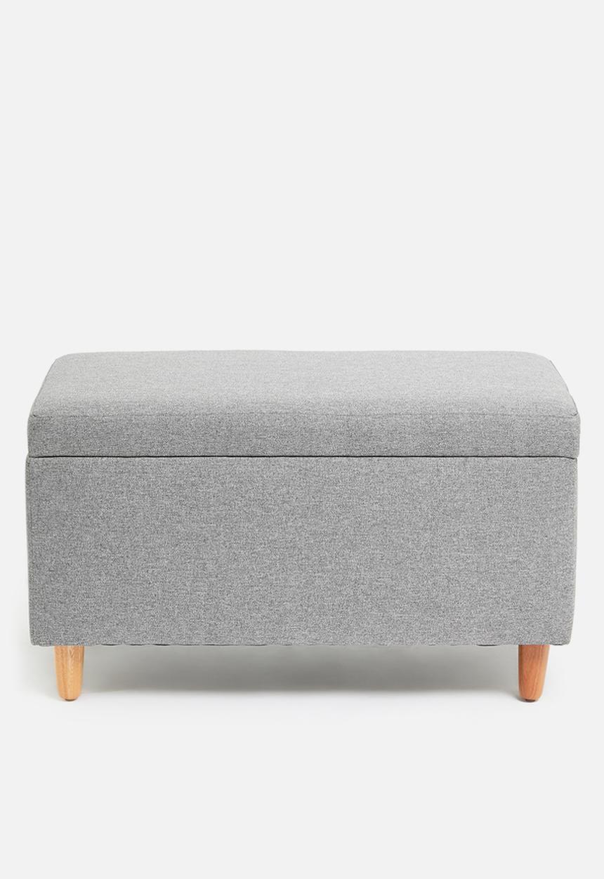 Sixth Floor - Yogi storage ottoman - grey