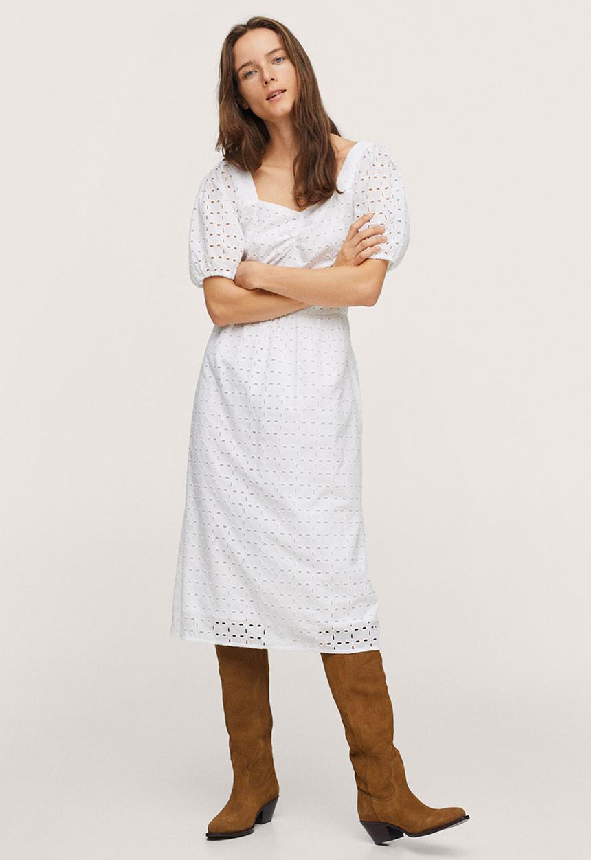 MANGO - Dress sita-h - white