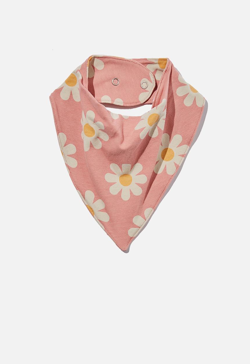 Cotton On - The bandana bib - earth clay/bruny daisy