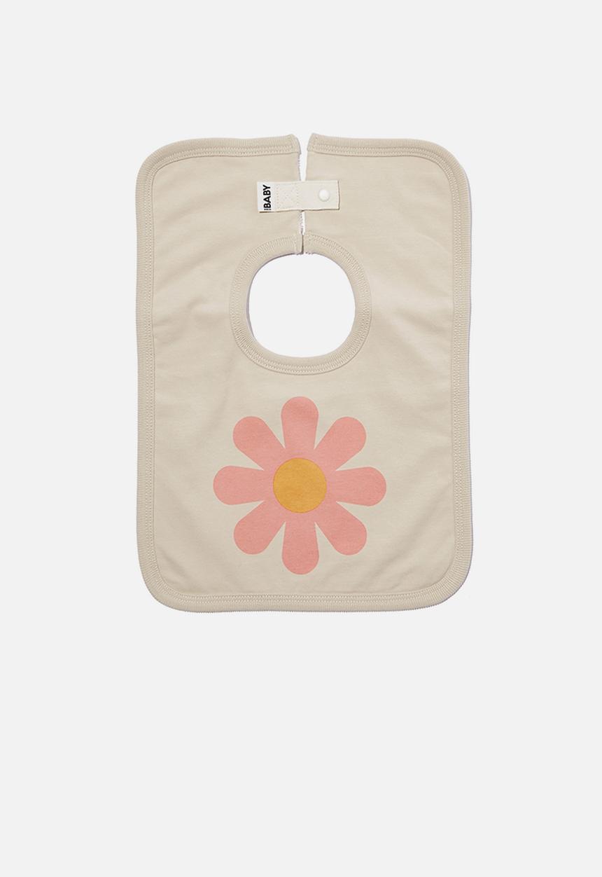 Cotton On - The square bib - rainy day/big flower