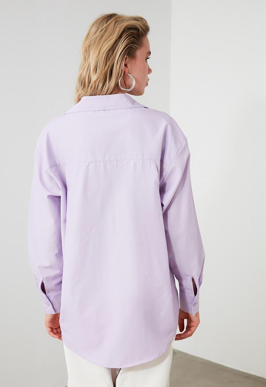 Trendyol - Boyfriend shirt - lilac