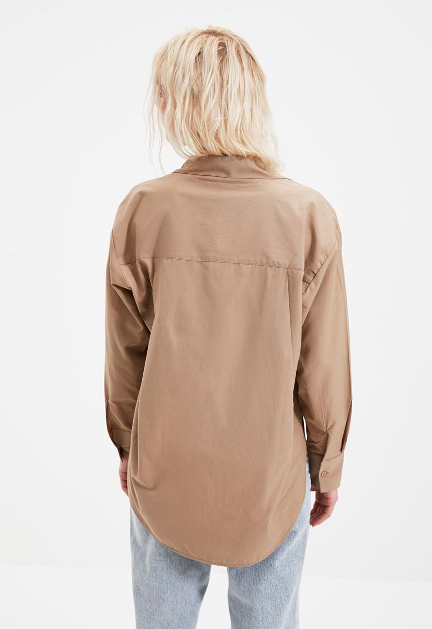 Trendyol - Boyfriend shirt - mink