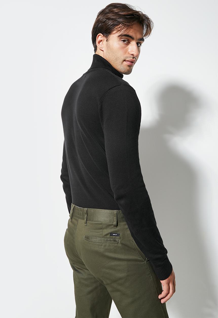 Superbalist - Basic roll neck slim fit knit - black