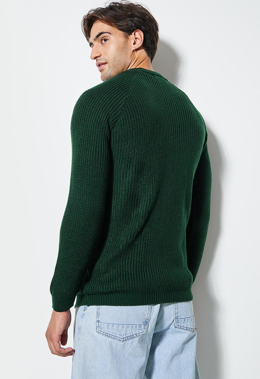 Superbalist - Raglan textured knit - green