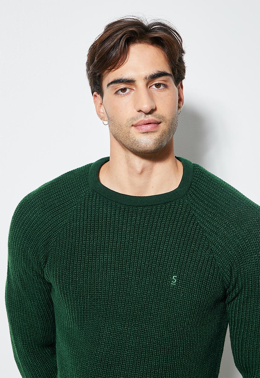 Superbalist - Raglan textured knit - green