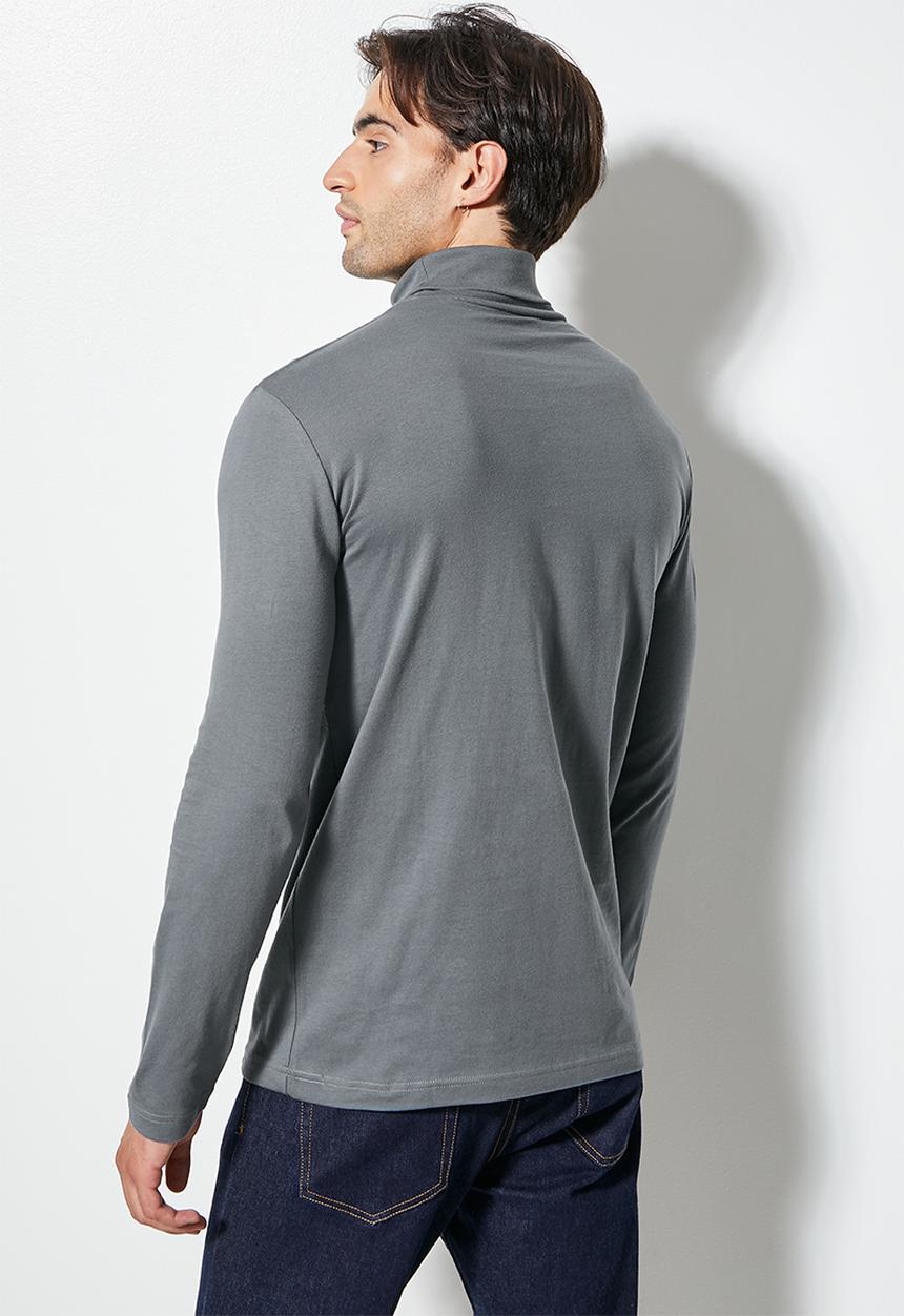 Superbalist - 2 Pack Milan long sleeve roll neck tee - navy & dark grey